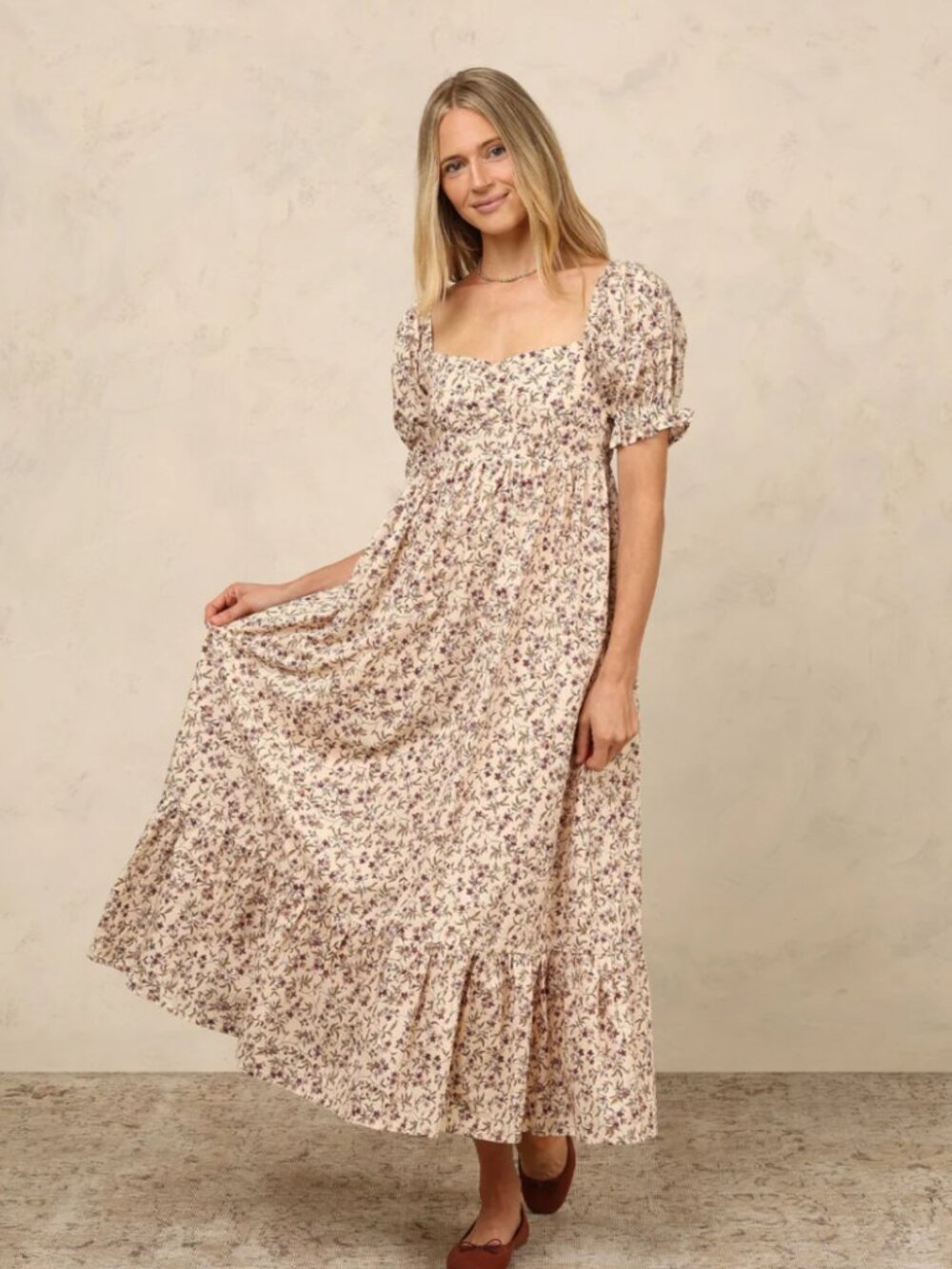 Noralee Chloe Dress Floral Fig